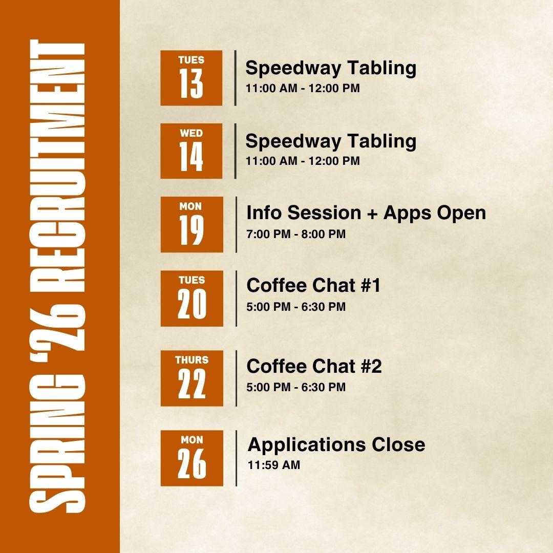 Spring 2026 recruitment roadmap graphic
